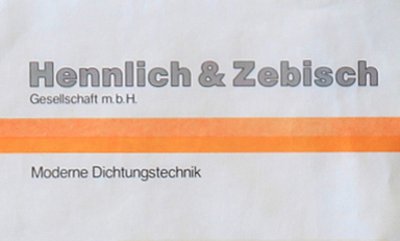 Auschnitt des Briefpapier von Hennlich & Zebisch