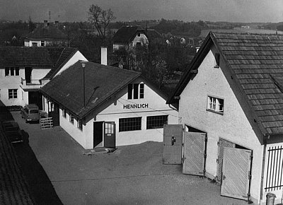 Neues Firmengebäude in Schärding in 1945