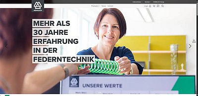 Screenshot der neuen Hennlich Website